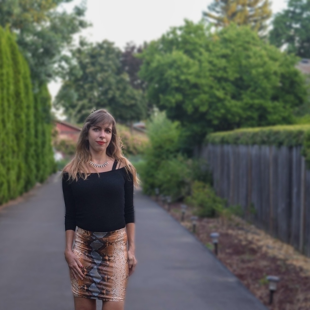 Snakeskin skirt